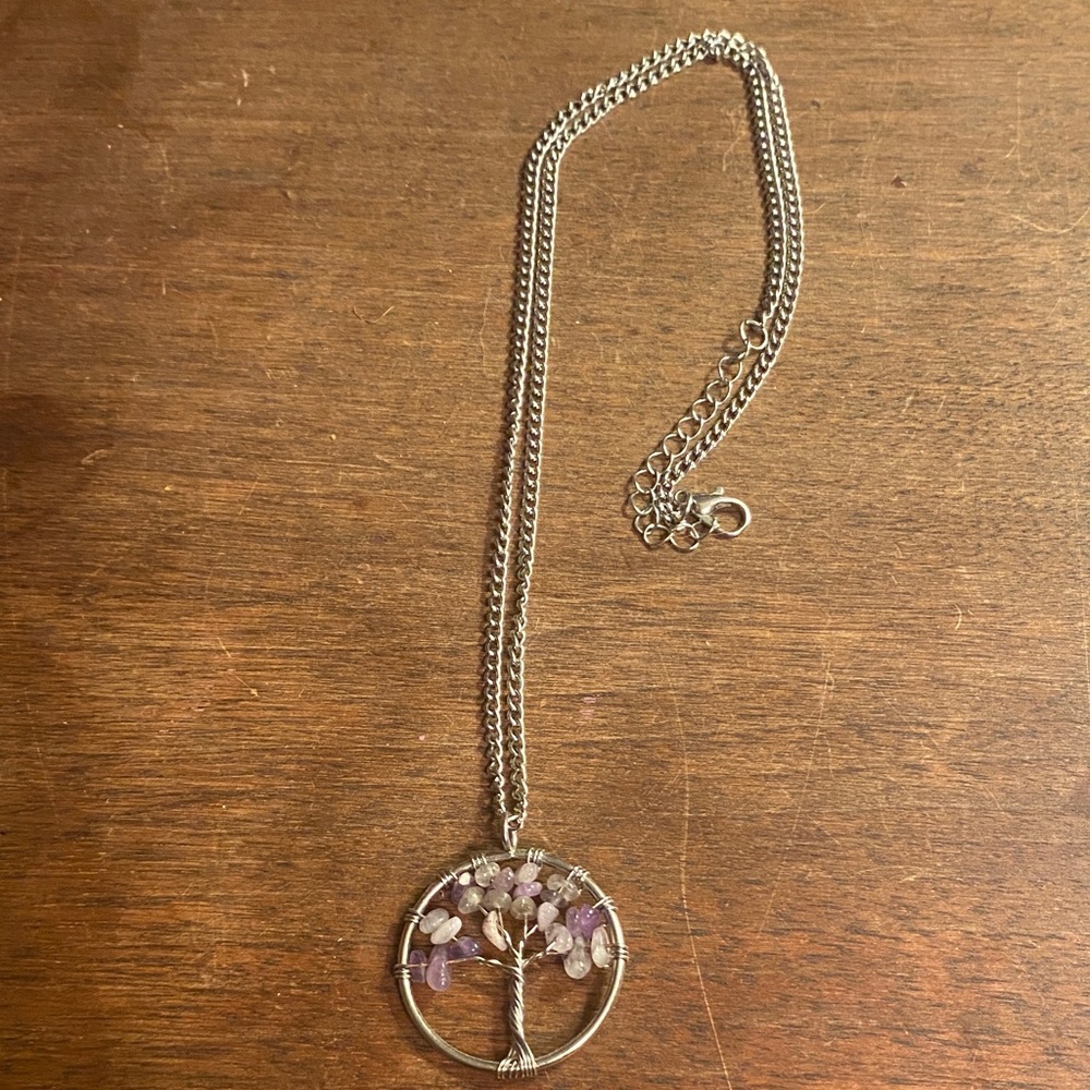💜Elegant Tree of Life Necklace with Amethyst pieces throughout
